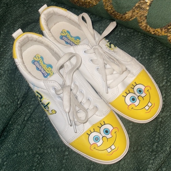 Sponge Bob Square Pants GroundUp Sneakers - Size 5 - Picture 2 of 7